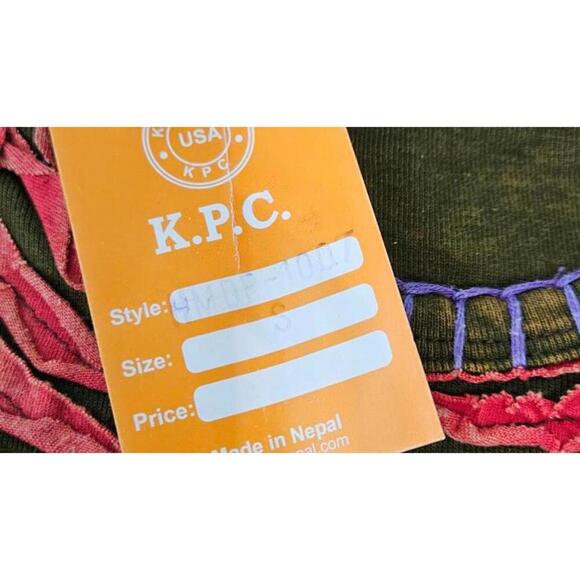 K.P.C. Bohemian Handmade in Nepal Embroidered Green Stonewashed Dress Small - Picture 4 of 9